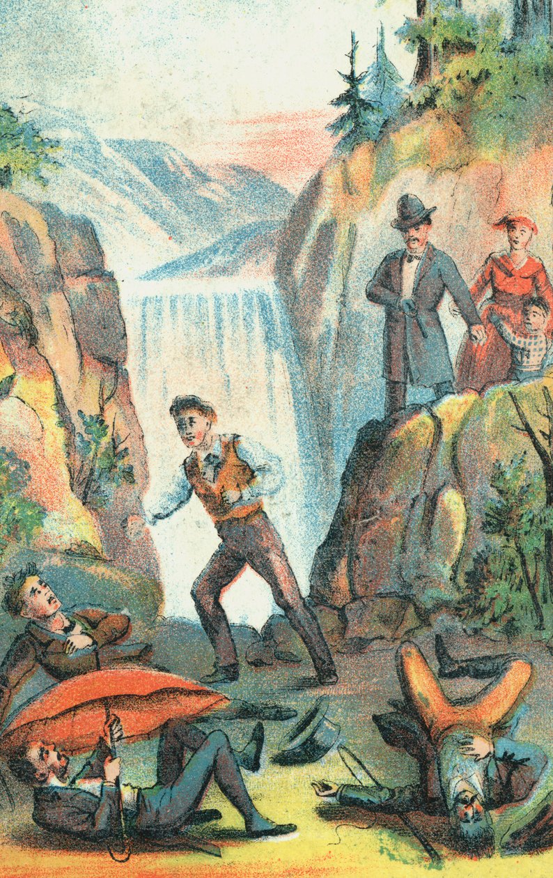 Illustration från en affisch som annonserar en teateruppsättning av Uncle Toms Cabin, 1870 av Unbekannt