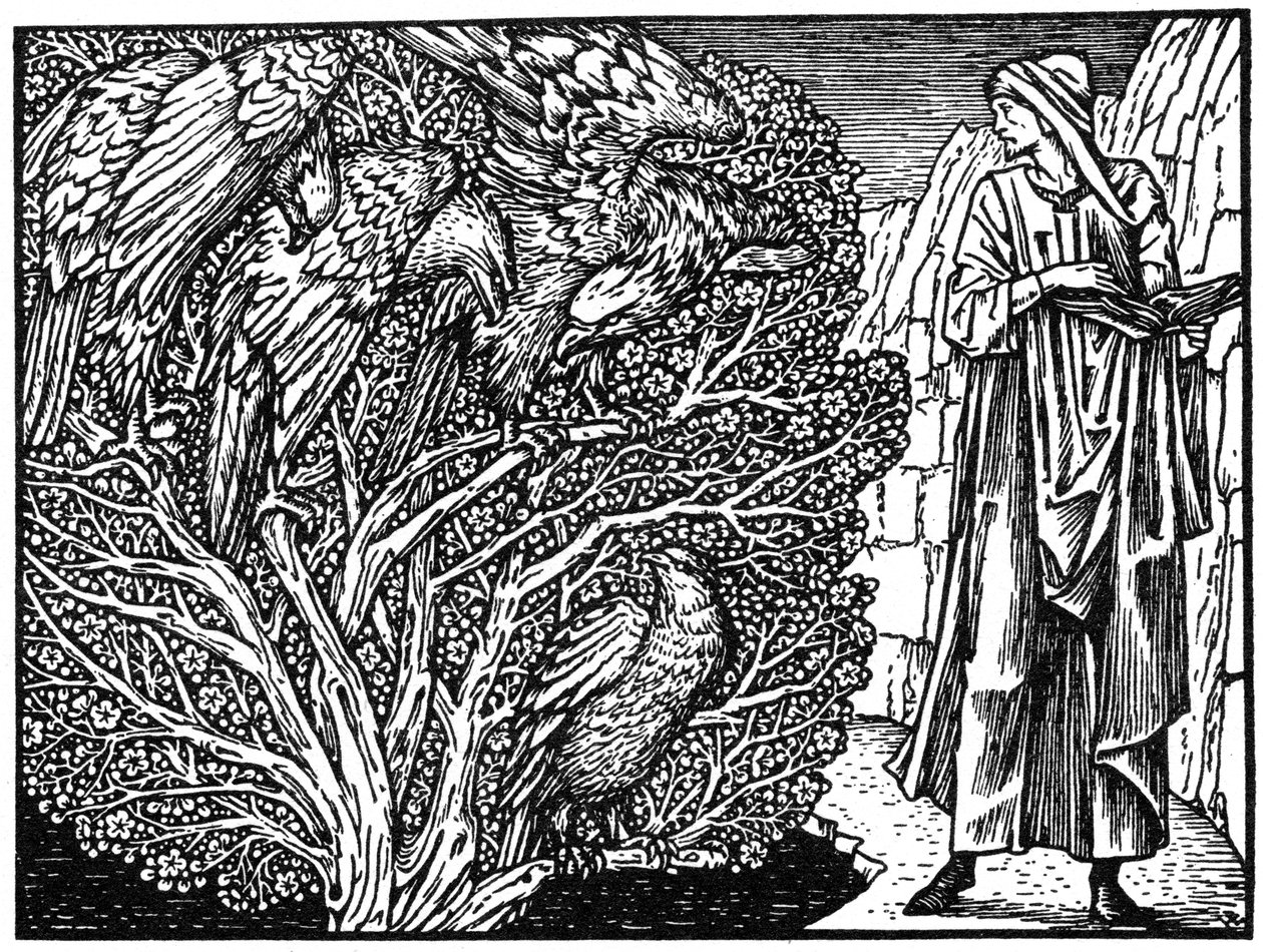 Illustration från Kelmscott Press-utgåvan av The Works of Geoffrey Chaucer, 1896 1964 av Unbekannt