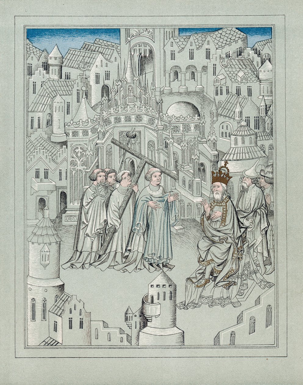 Illustration från den legendariske engelske riddaren Sir John Mandevilles resor, c1372 av Unbekannt