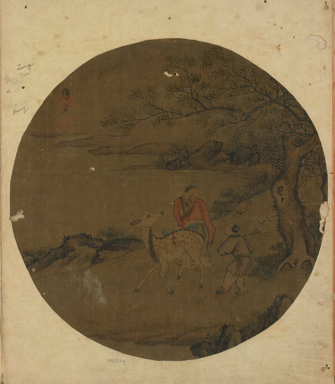 Odödlig, rådjur och pojke, Mingdynastin, 1500-1600-talet. av Unbekannt