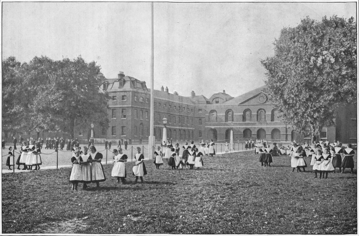 På Foundling Hospital, London, c1901 1901 av Unbekannt