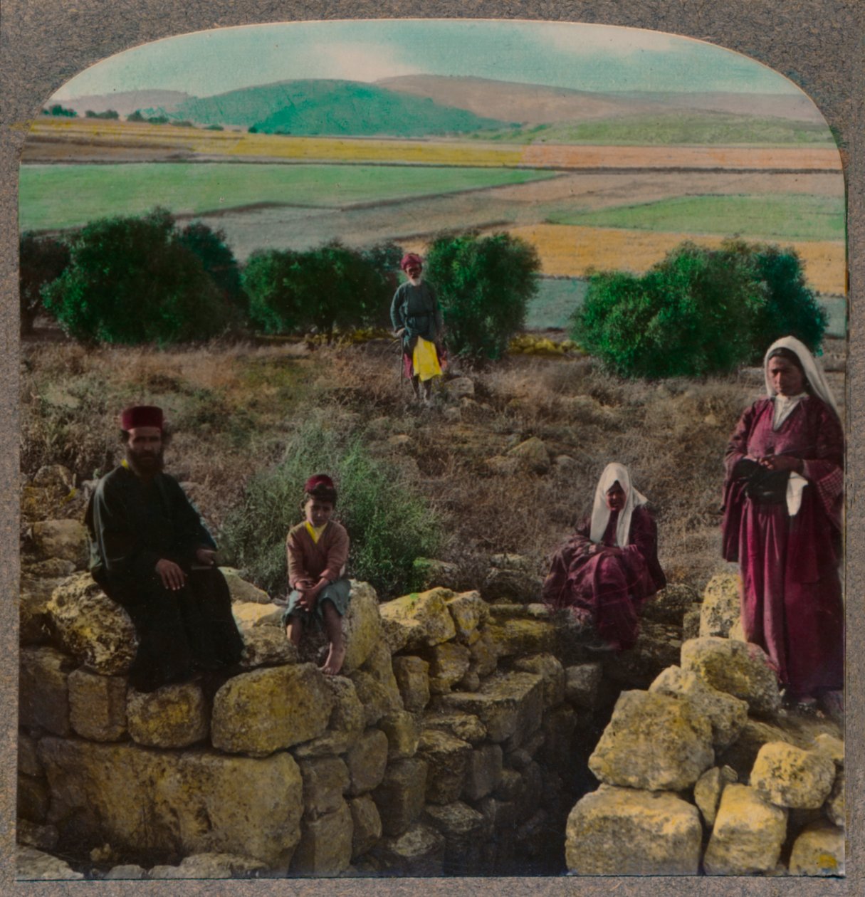 På Shepherds Field, Betlehem, ca 1900 av Unbekannt