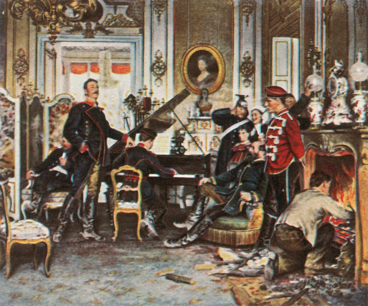 I truppkvarteren utanför Paris, 187071, 1936. av Unbekannt