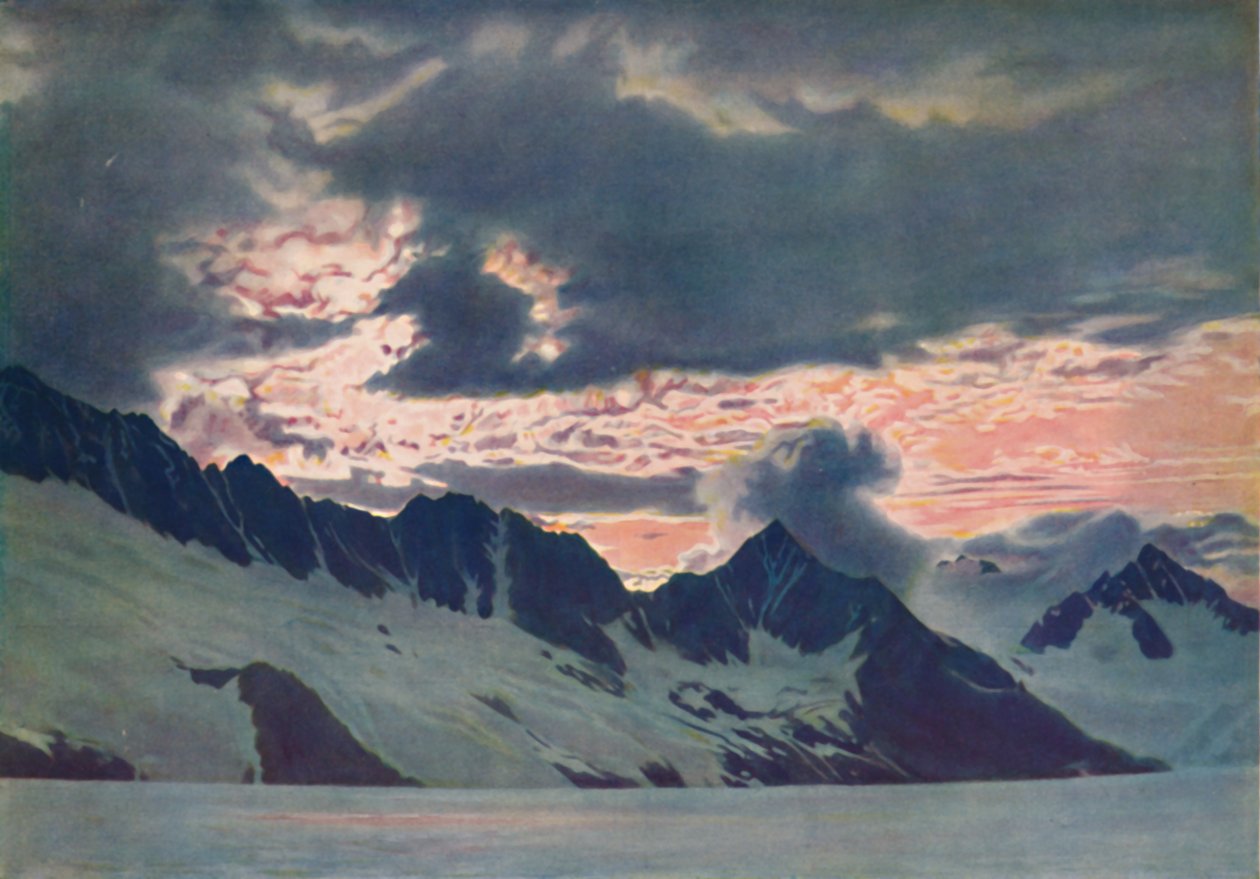 In the Wake of the Dawn: Green Mists Seen on Alpine Peak and Valley, c1935 av Unbekannt