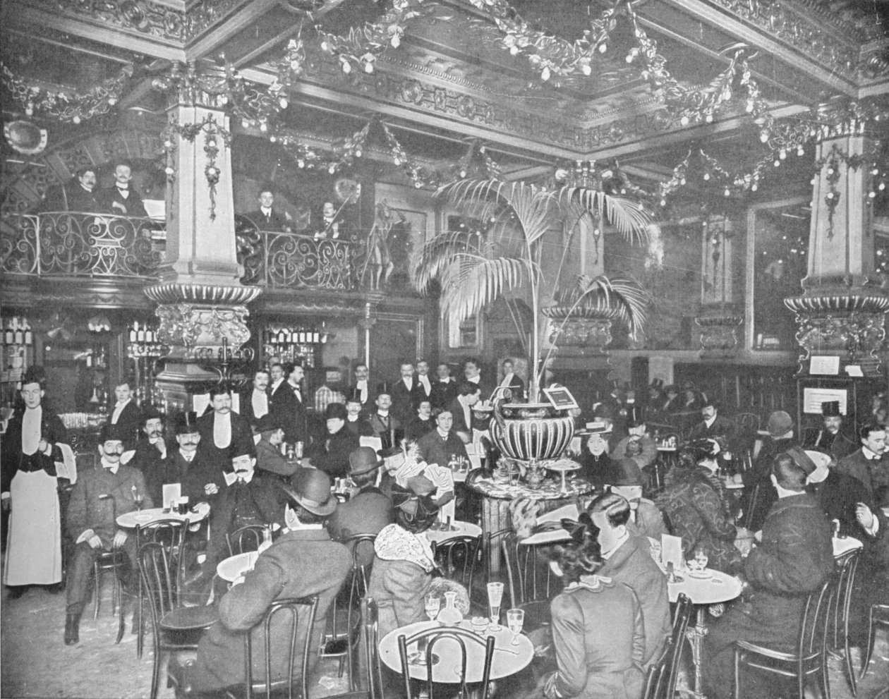 I brasseriet, Hotel de lEurope, Leicester Square, London c1903 1903 av Unbekannt