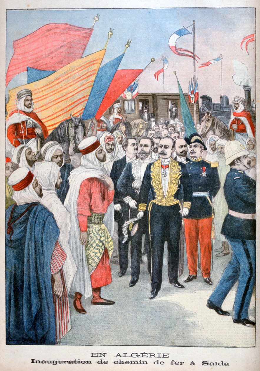 Invigning av järnvägen, Saida, Algeriet, 1900 av Unbekannt