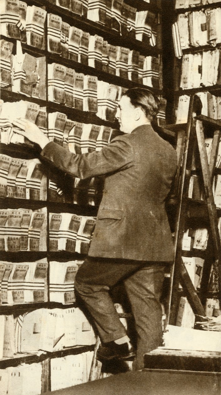 Index över fingeravtryck vid Scotland Yard, London, c1912, 1935. av Unbekannt