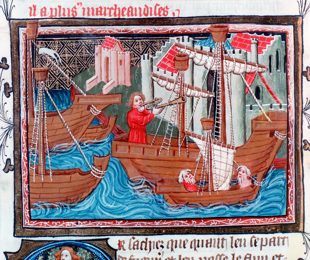 Indiska segelfartyg beskrivna av Marco Polo, 1400-talet av Unbekannt