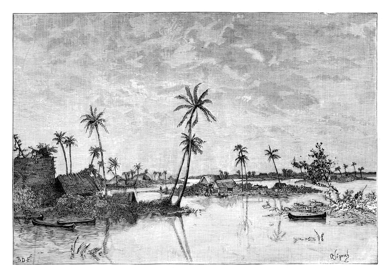 Indisk bosättning på öarna San Blas Bay, c1890 av Unbekannt