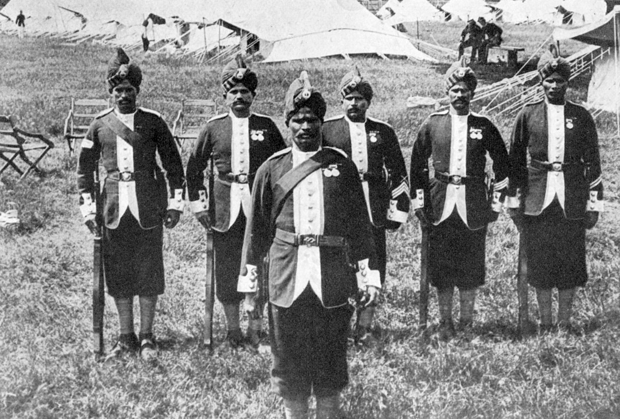 Indiska trupper vid fronten, första världskriget, 1914-1918, c1920 av Unbekannt