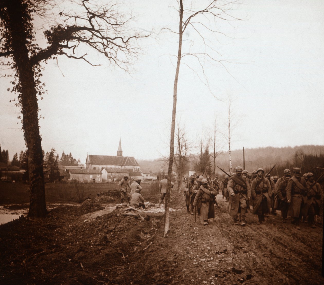 Infanteri, Genicourt, norra Frankrike, c1914-c1918 av Unbekannt
