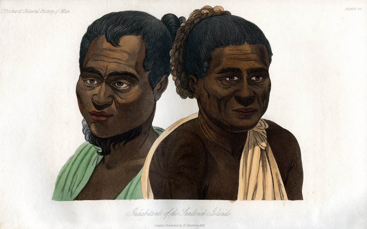 Invånare på Sandwichöarna, 1848 av Unbekannt