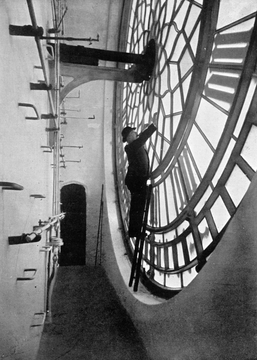Inuti urtavlan på Big Ben, Palace of Westminster, London, c1905 av Unbekannt