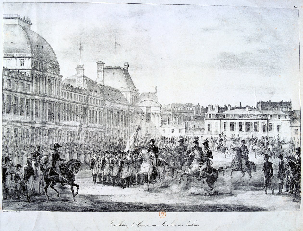 Installation av regeringen i Tuilerierna, 1800-talet av Unbekannt