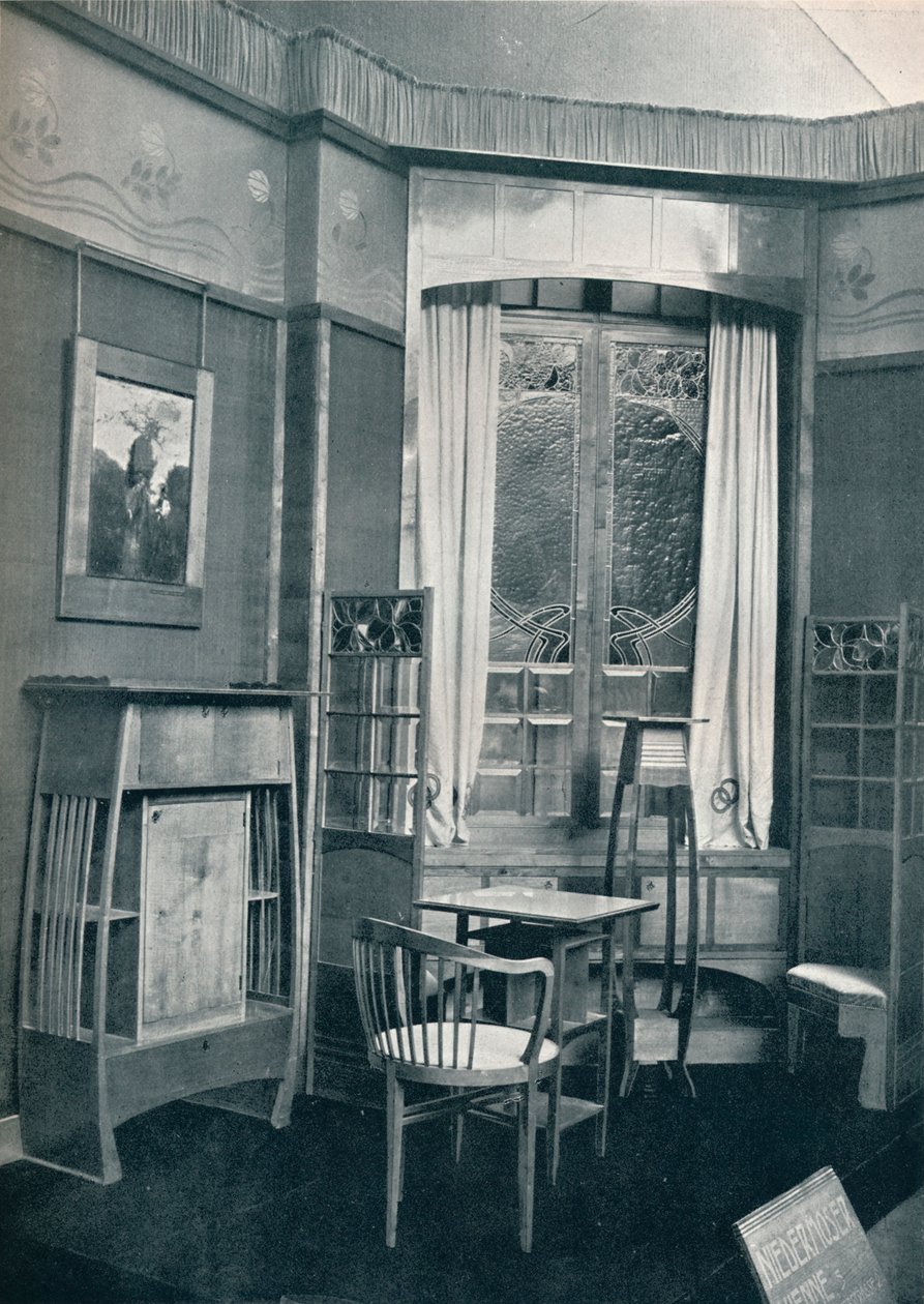 Interiör. Dekorerad av M. Niedermoser, c1900 av Unbekannt
