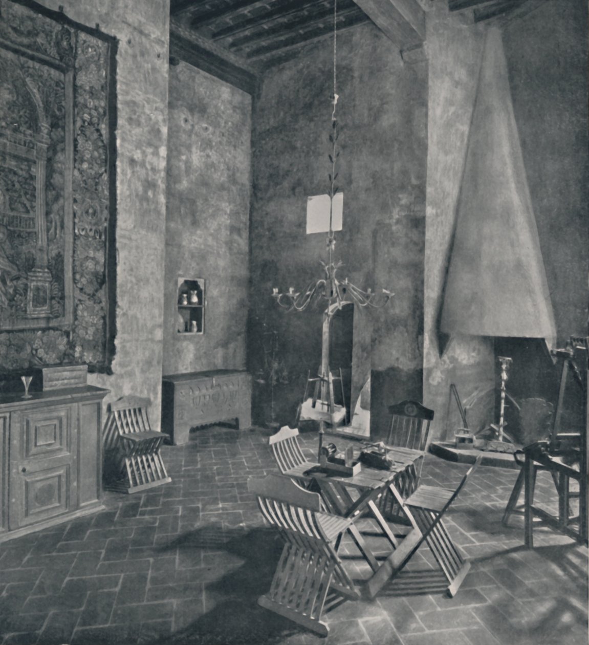 Interiör, Palazzo Davanzati, 1928 av Unbekannt
