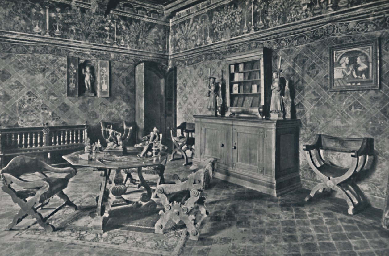 Interiör, Palazzo Davanzati, 1928 av Unbekannt