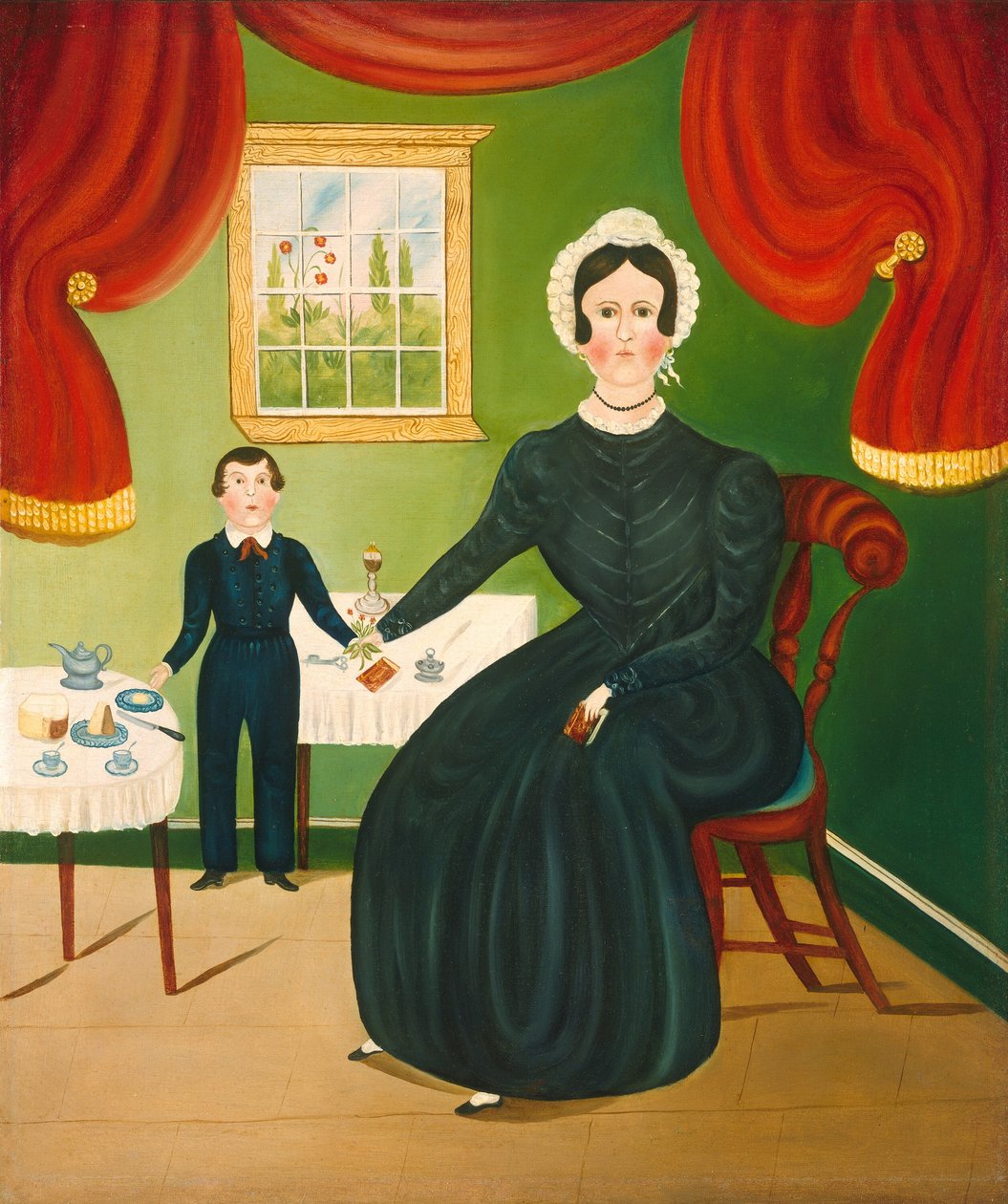 Interiörscen, c. 1840. av Unbekannt