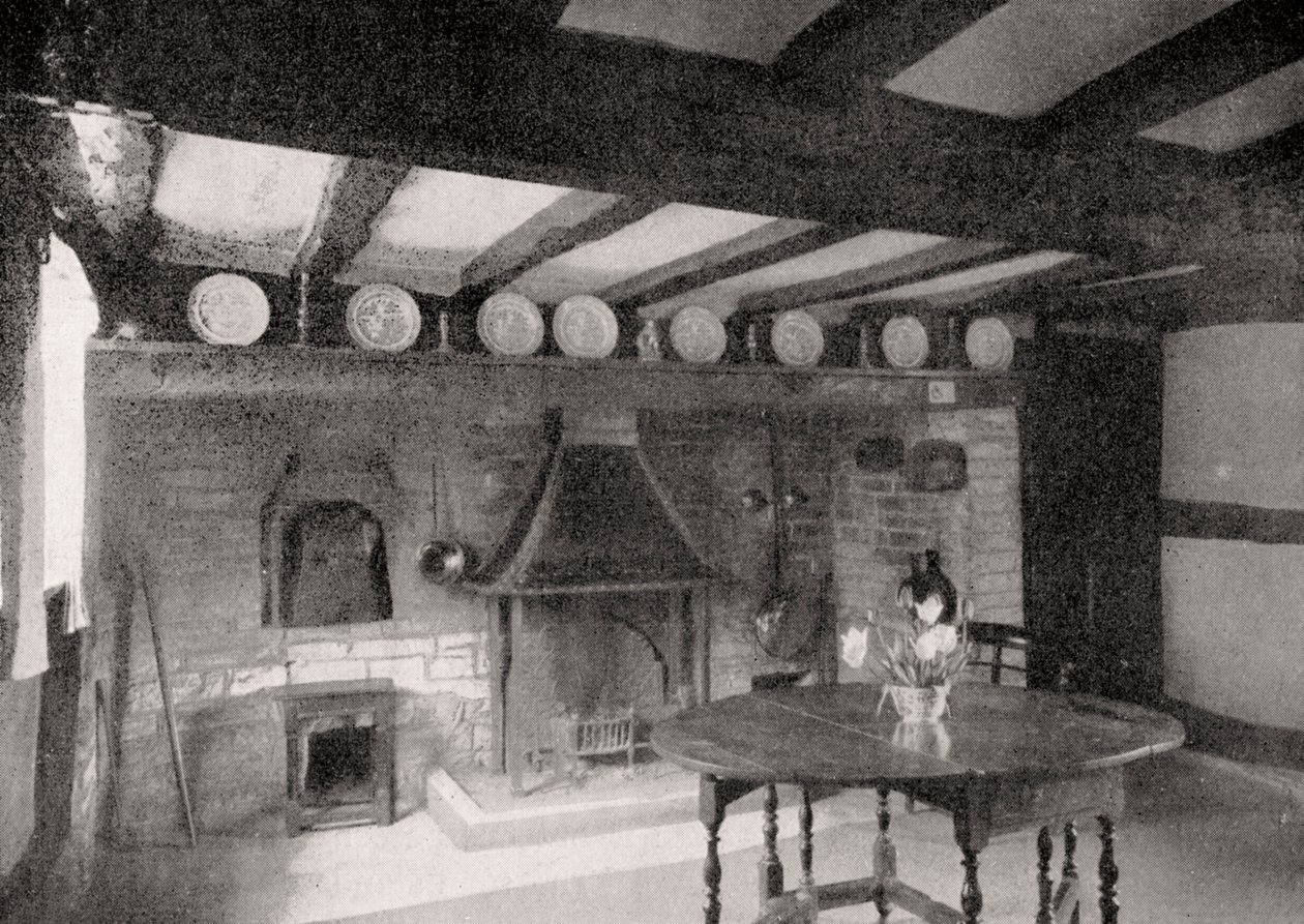 Interiör av Anne Hathaways Cottage, Stratford-upon-Avon, Warwickshire, England, 1924-1926 av Unbekannt
