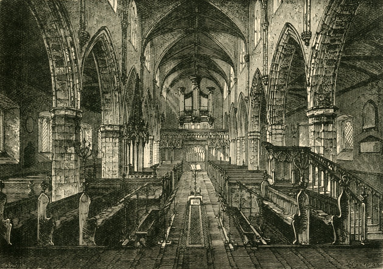 Interiör av Londonderry Cathedral, 1898. av Unbekannt