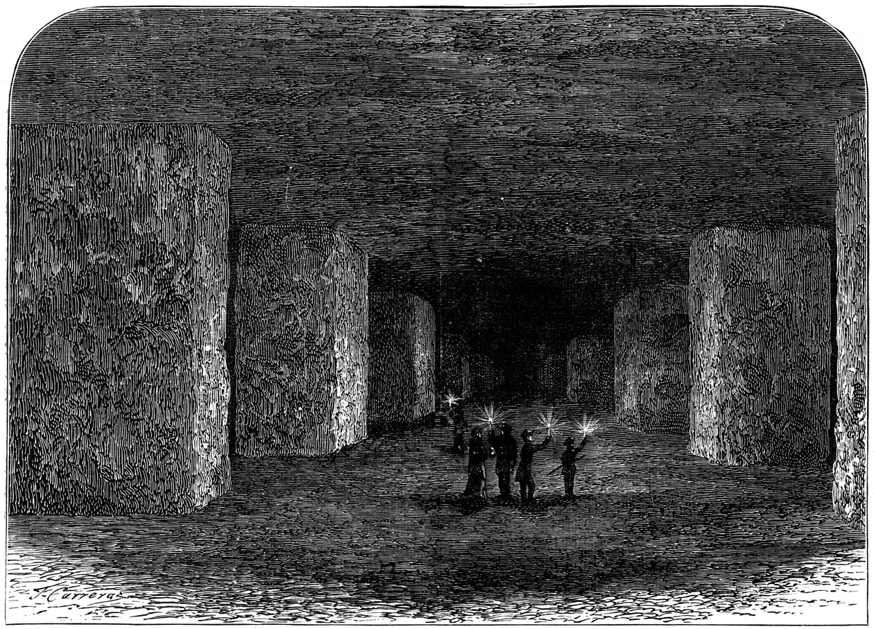 Interiör av Marston Salt Mine, Northwich, Cheshire, England, c1880 av Unbekannt