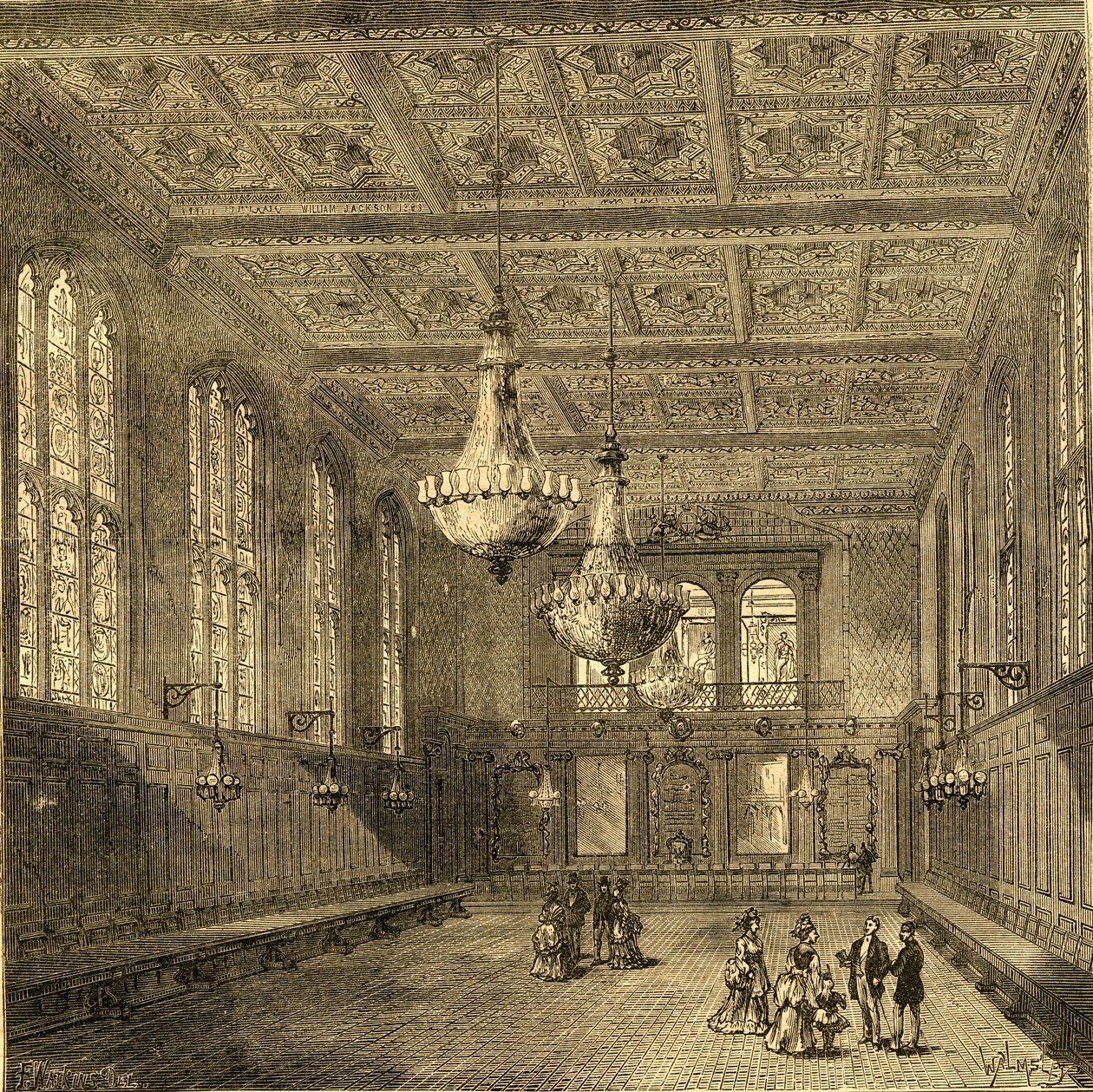Interiör av Merchant Taylors Hall, 1897. av Unbekannt