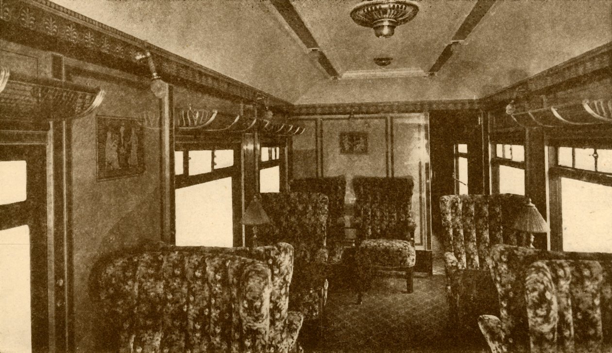 Interiör av Pullman Car, Marjorie, Southern Railway, 1930. av Unbekannt