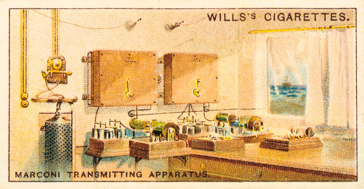 Interiör av en Marconi-radiostation, 1915 av Unbekannt