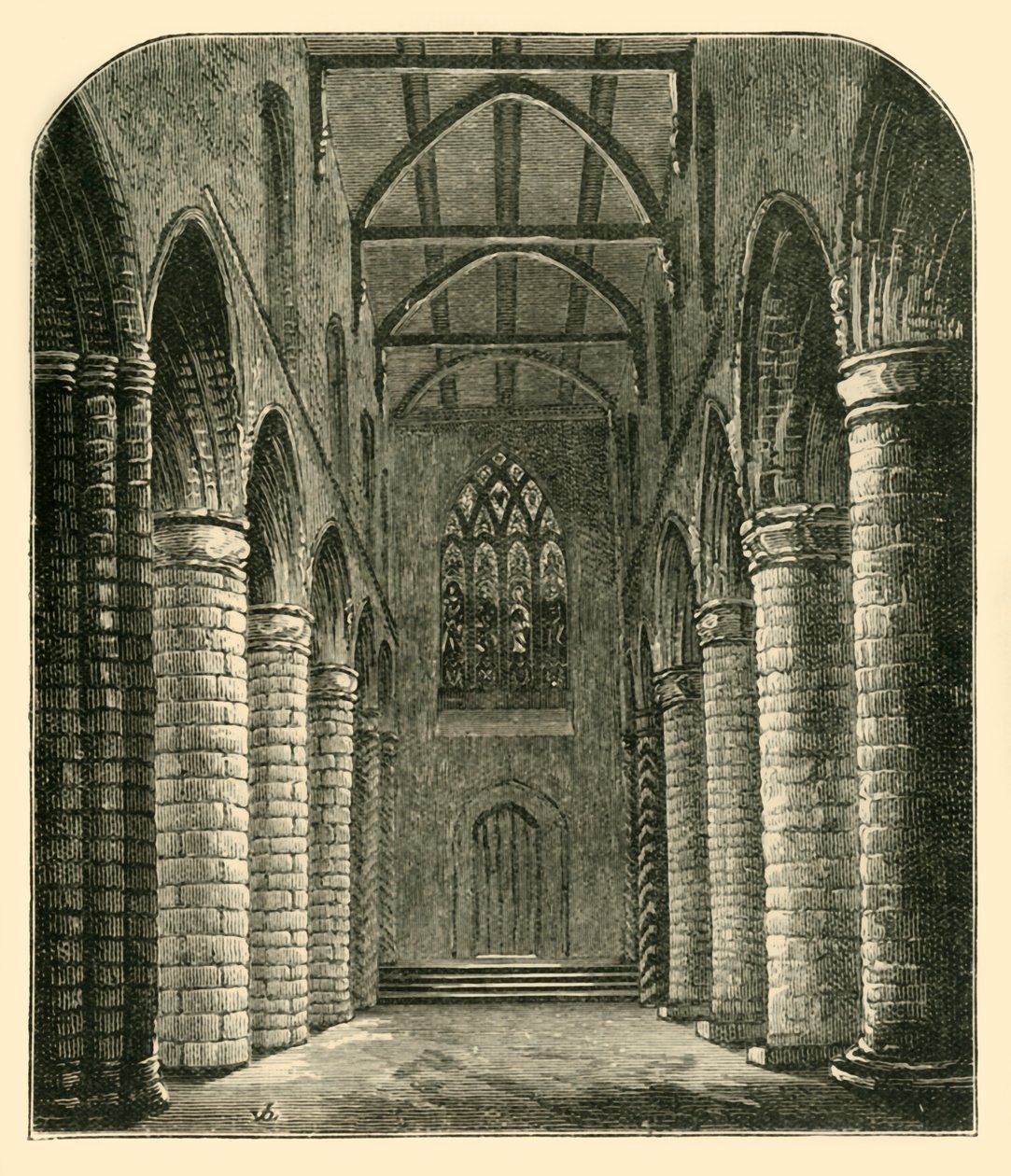 Interiör av Abbey Nave, Looking West, 1898. av Unbekannt