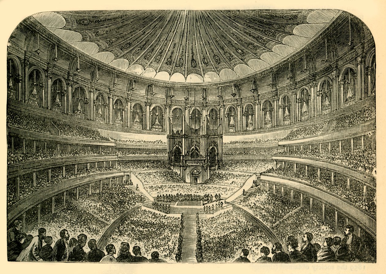 Interiör av Albert Hall, c1876. av Unbekannt