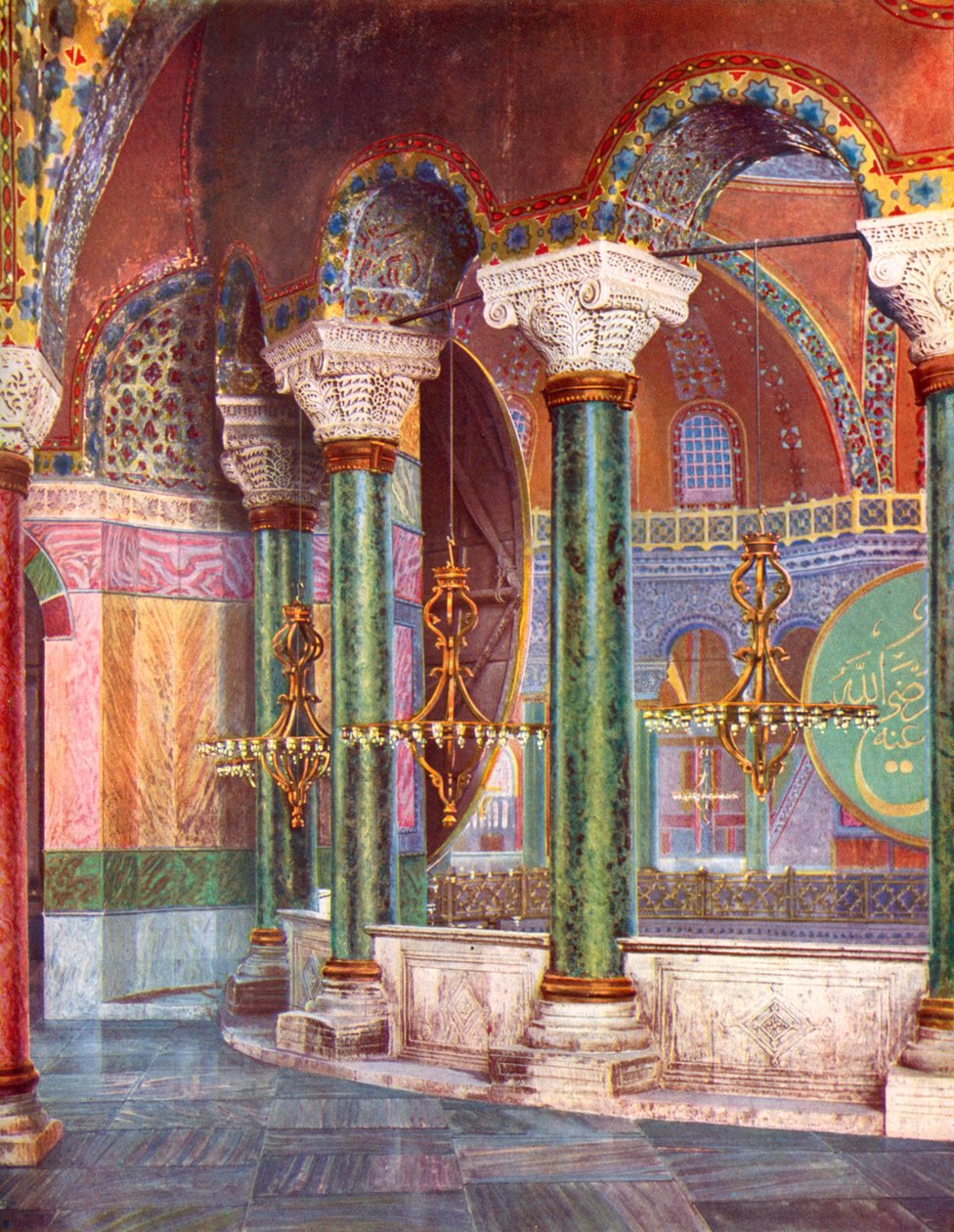 Interiör av kyrkan S. Sophia, Istanbul, Turkiet, 1933-1934 av Unbekannt