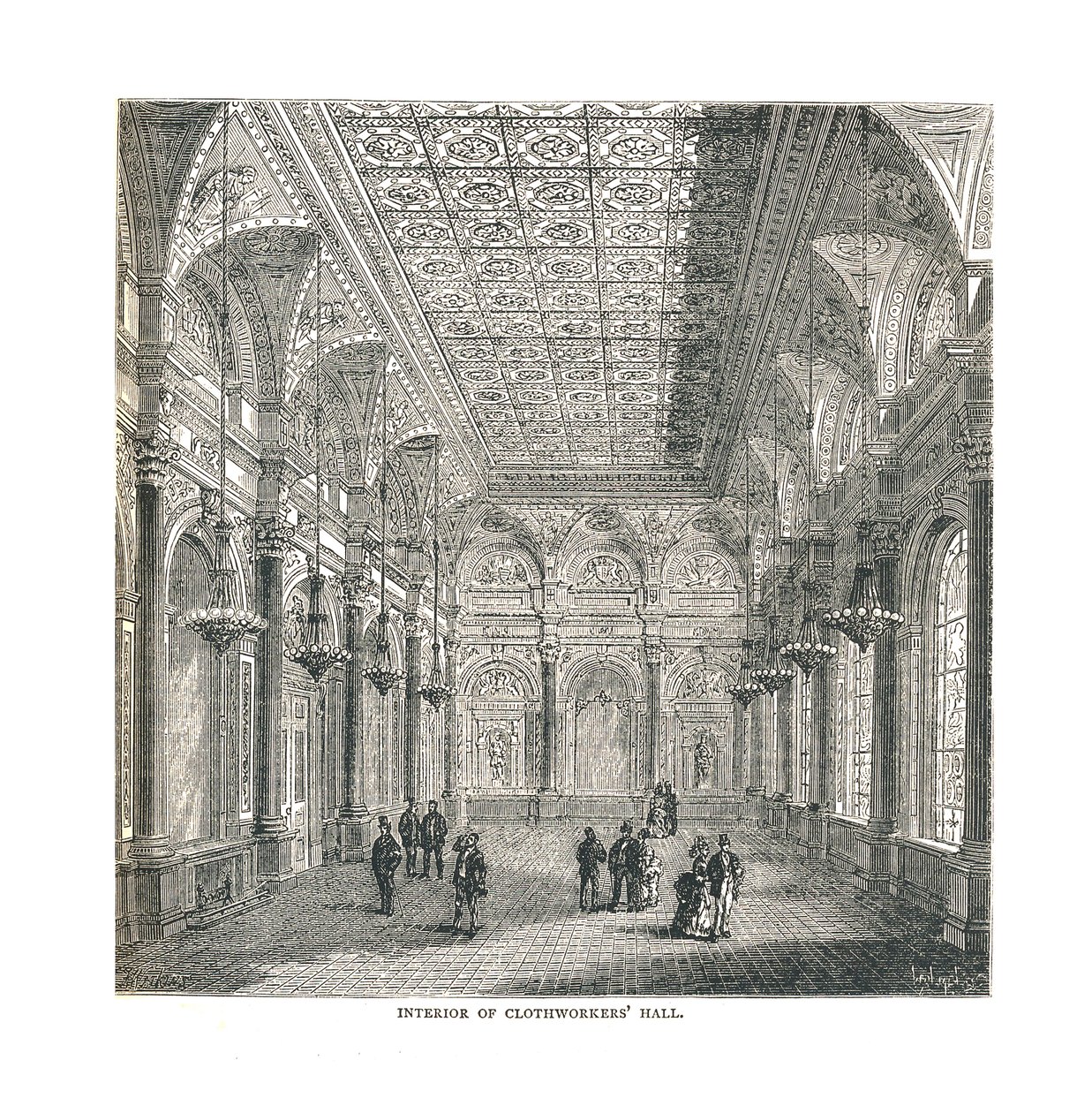 Interiör av Clothworkers Hall, 1878 av Unbekannt