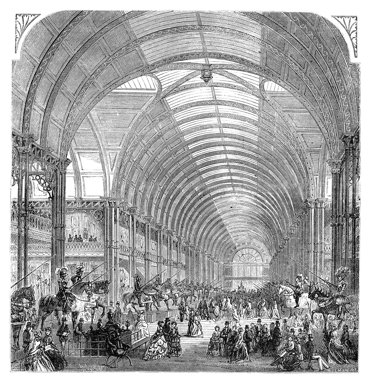 Interiörvy av Manchester-utställningen, 1857 sent 1800-tal av Unbekannt
