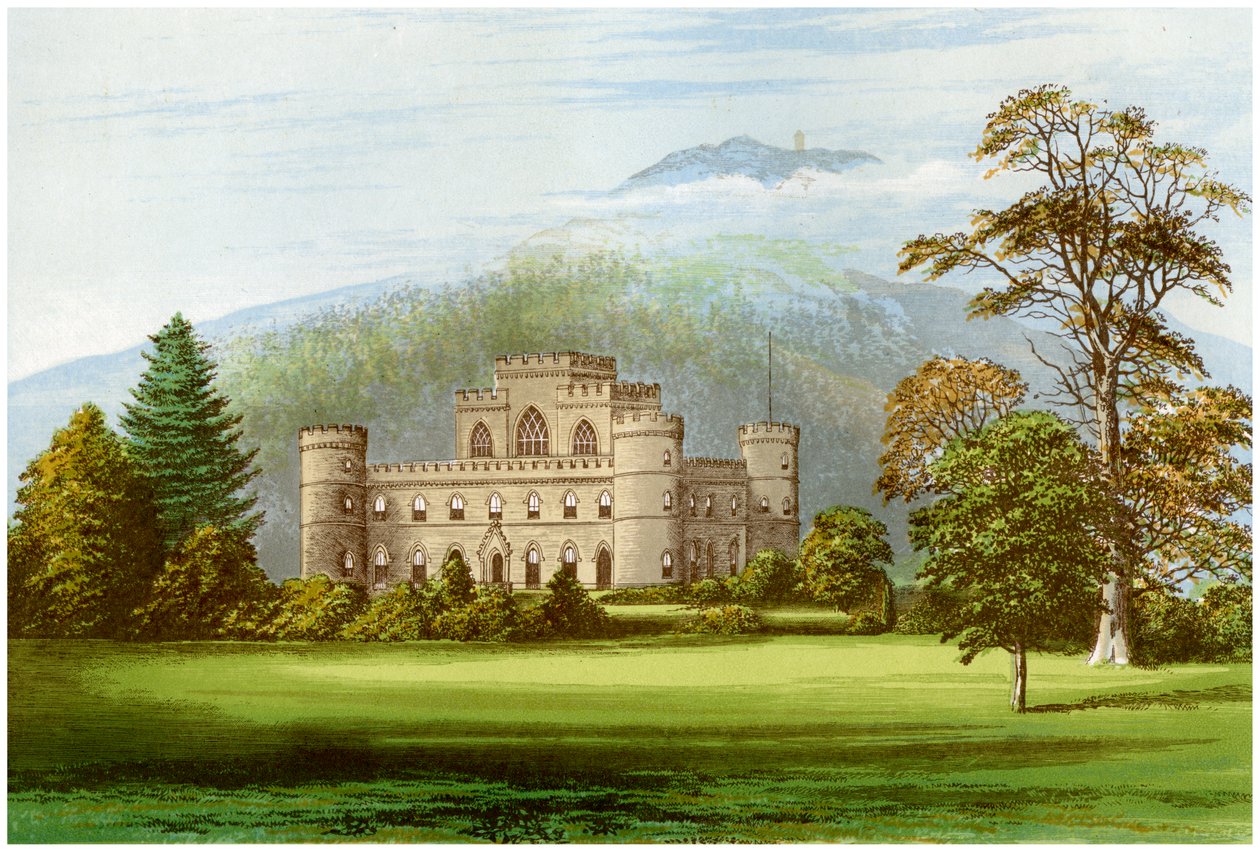 Inveraray Castle, Argyllshire, Skottland, hem för hertigen av Argyll, c1880 av Unbekannt