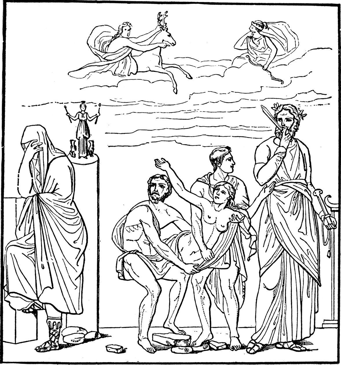 Iphigenia, dotter till Agamemnon, kung av Mykene, ca 1900 av Unbekannt