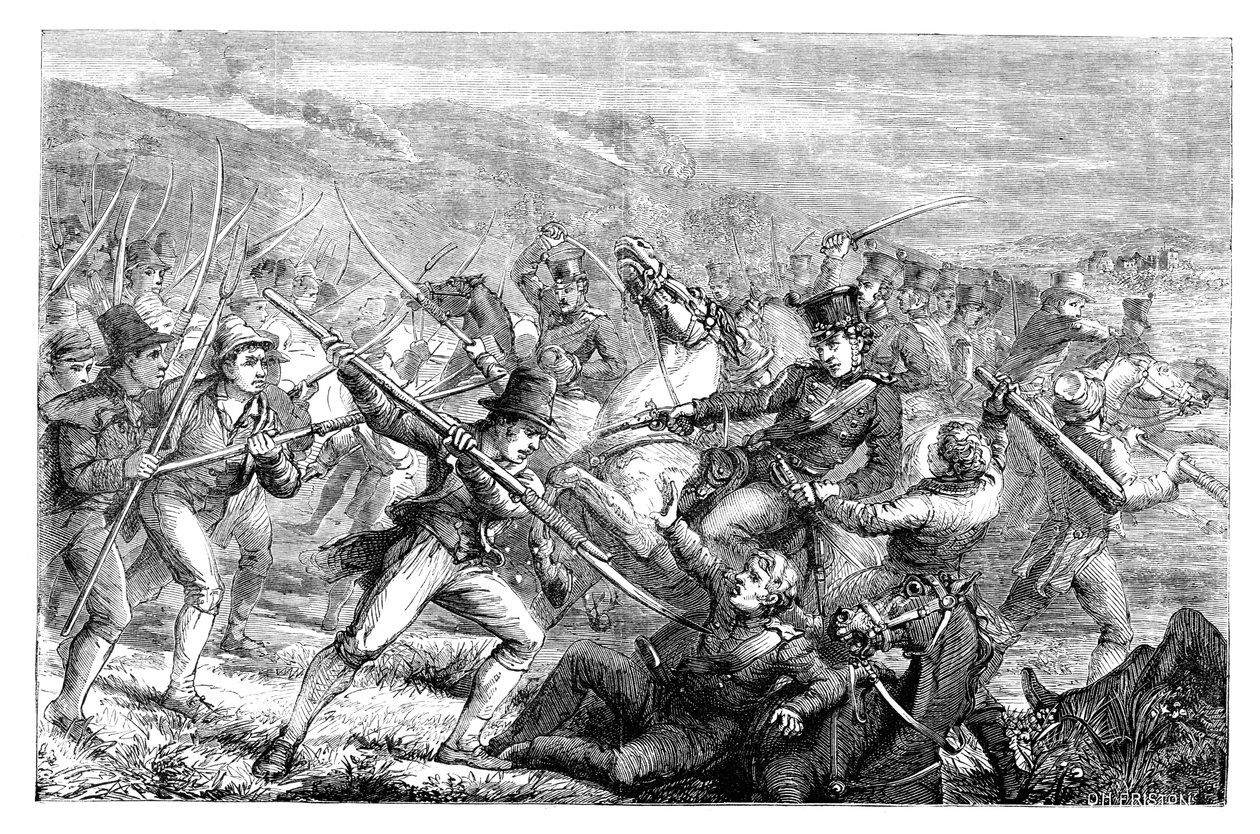 Irländsk anti-tionde-agitation, Carrickshock, 1831 c1895 av Unbekannt