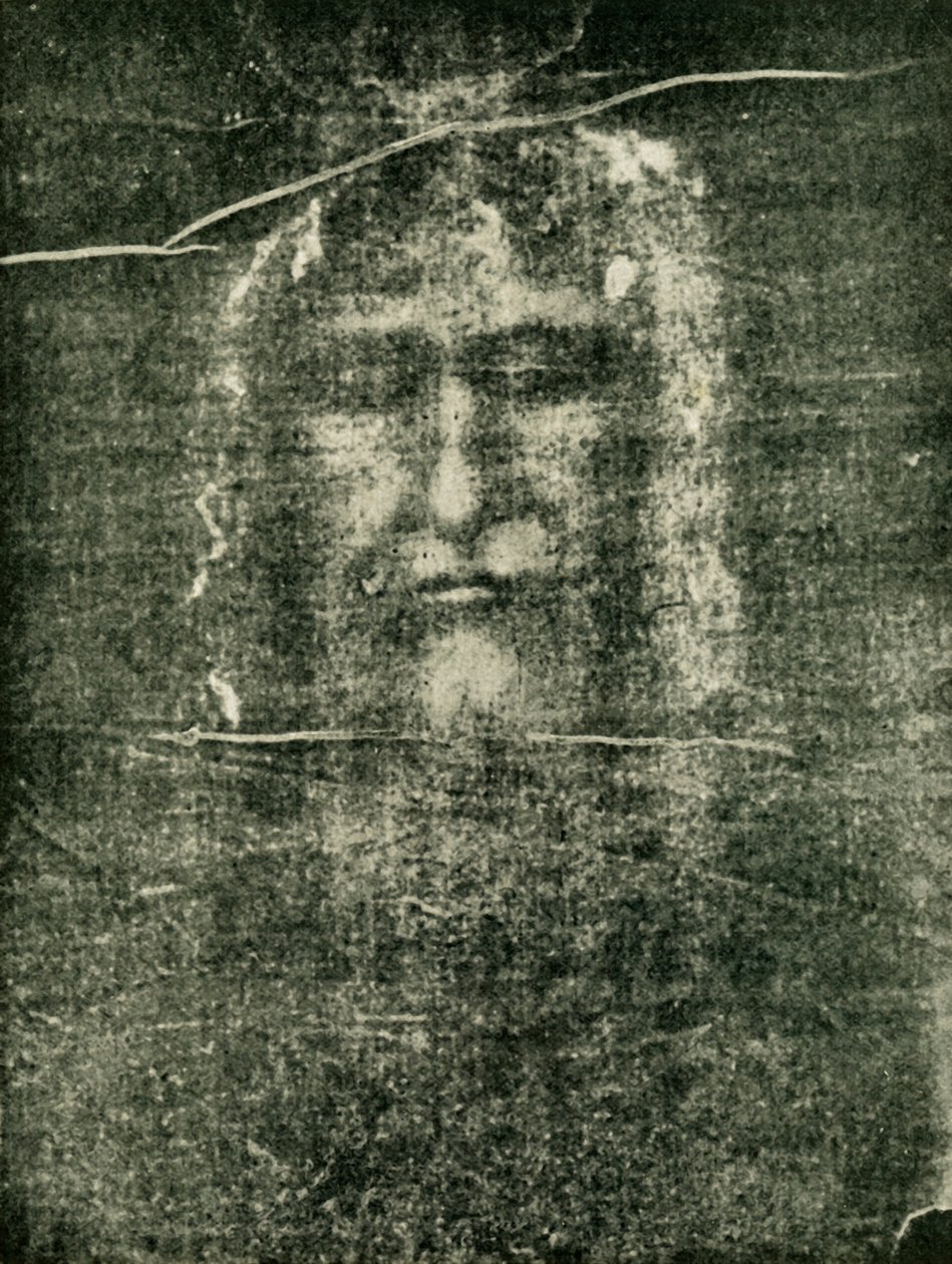 Är den synliga bilden på det heliga höljet ett fotografi av Kristus, 1902. av Unbekannt