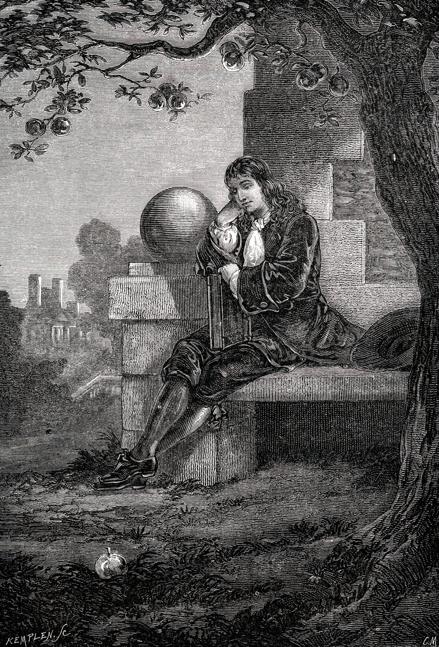 Isaac Newton, engelsk vetenskapsman och matematiker, 1600-talet c1880 av Unbekannt