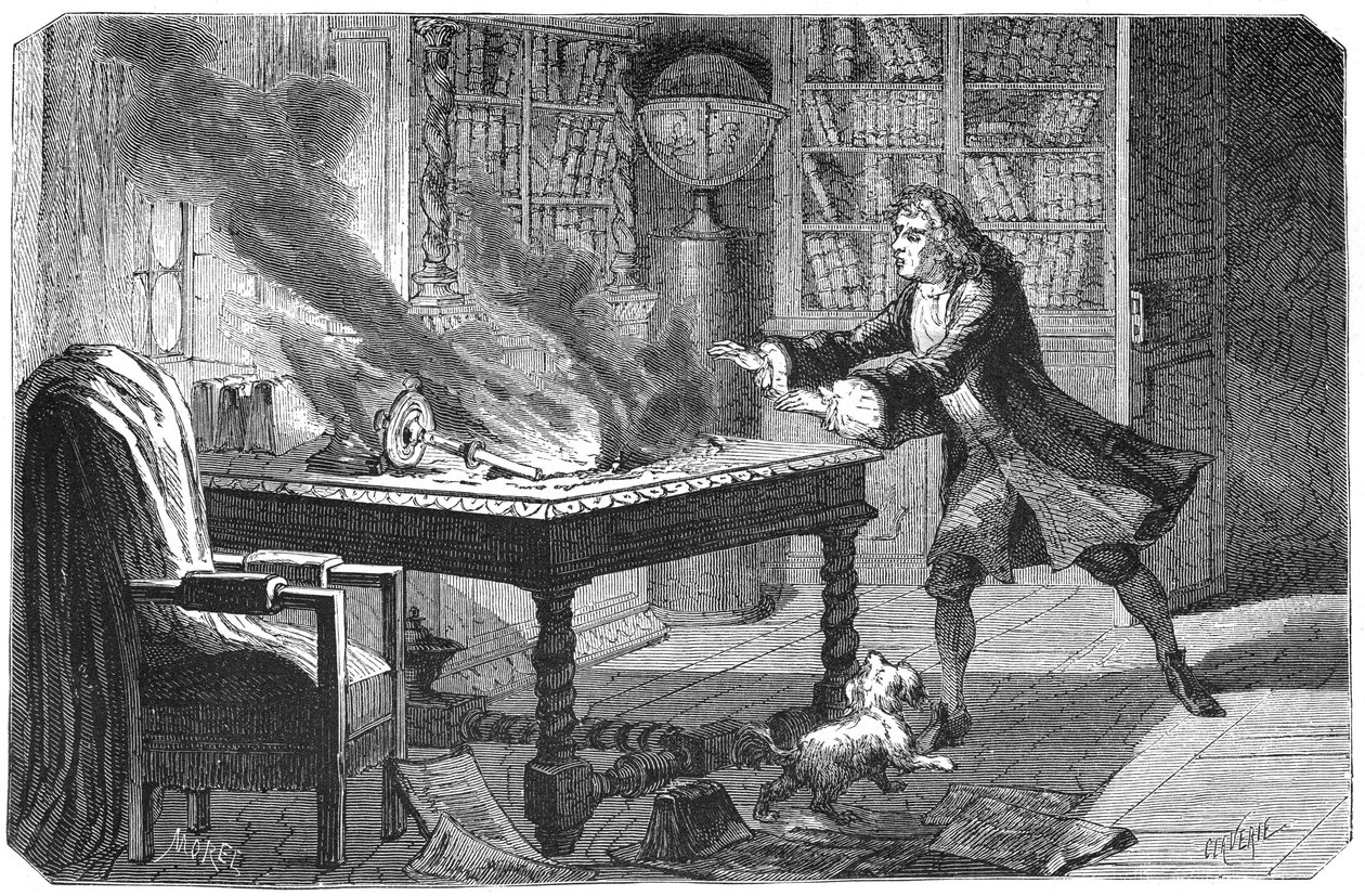 Isaac Newton, engelsk vetenskapsman och matematiker, 1874 av Unbekannt