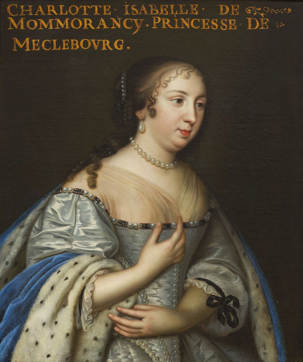 Isabelle Angélique de Montmorency 1627-1695, hertiginna av Mecklenburg-Schwerin, ca 1665. av Unbekannt