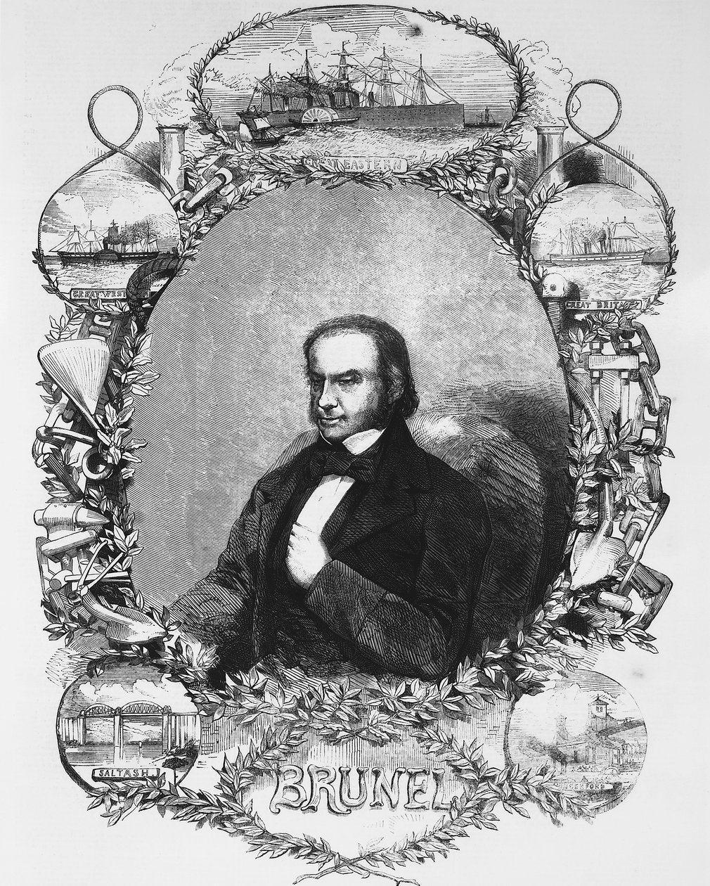 Isambard Kingdom Brunel, civilingenjör, c1850-talet av Unbekannt