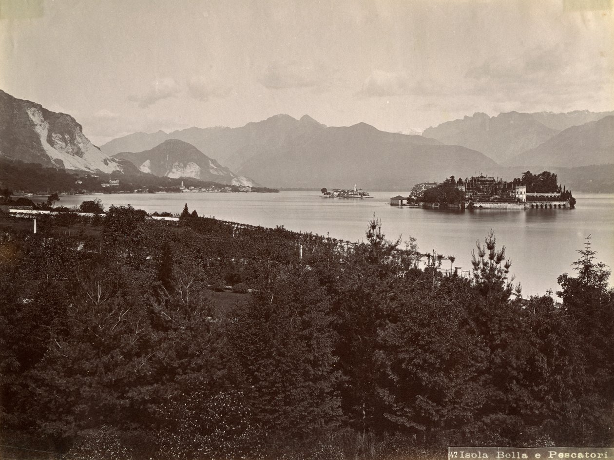 Isola dei Pescatori Island of the Fishermen, Lago Maggiore, Italien, 1890 av Unbekannt