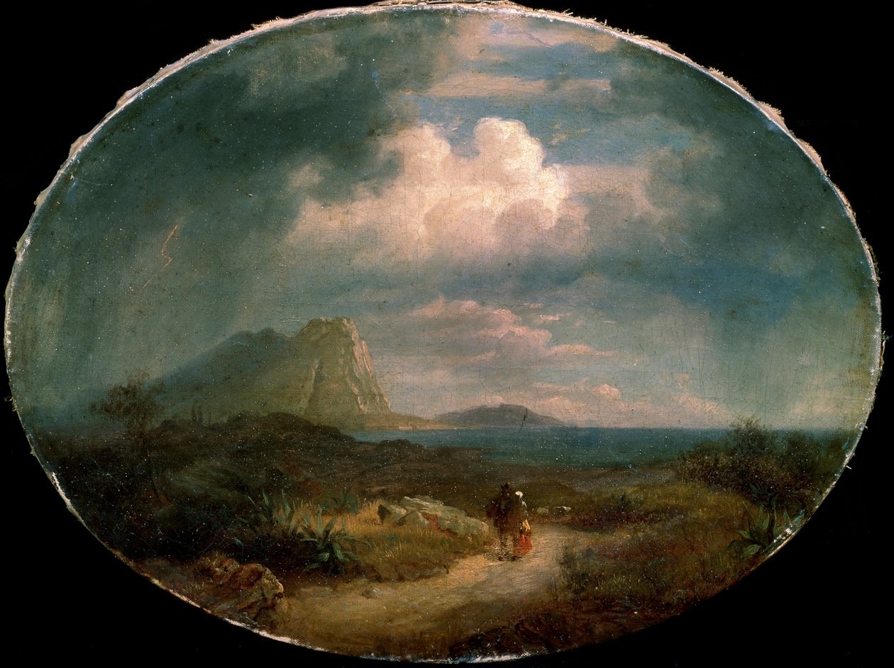 Italienskt landskap, tidigt 1800-tal av Unbekannt