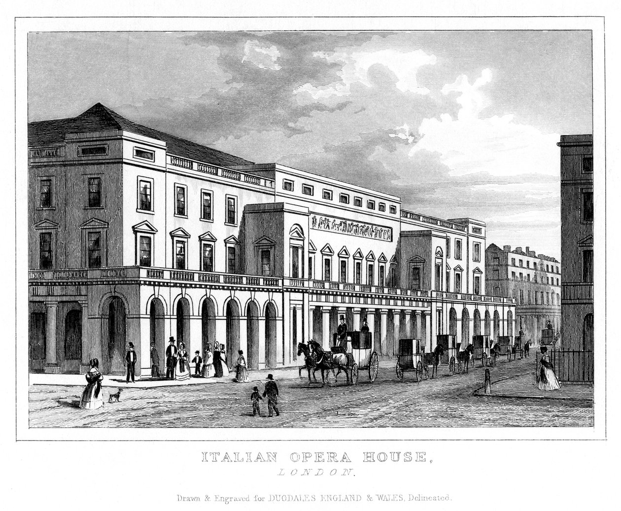 Italian Opera House, Haymarket, Westminster, London, sent 1700-tal - tidigt 1800-tal av Unbekannt