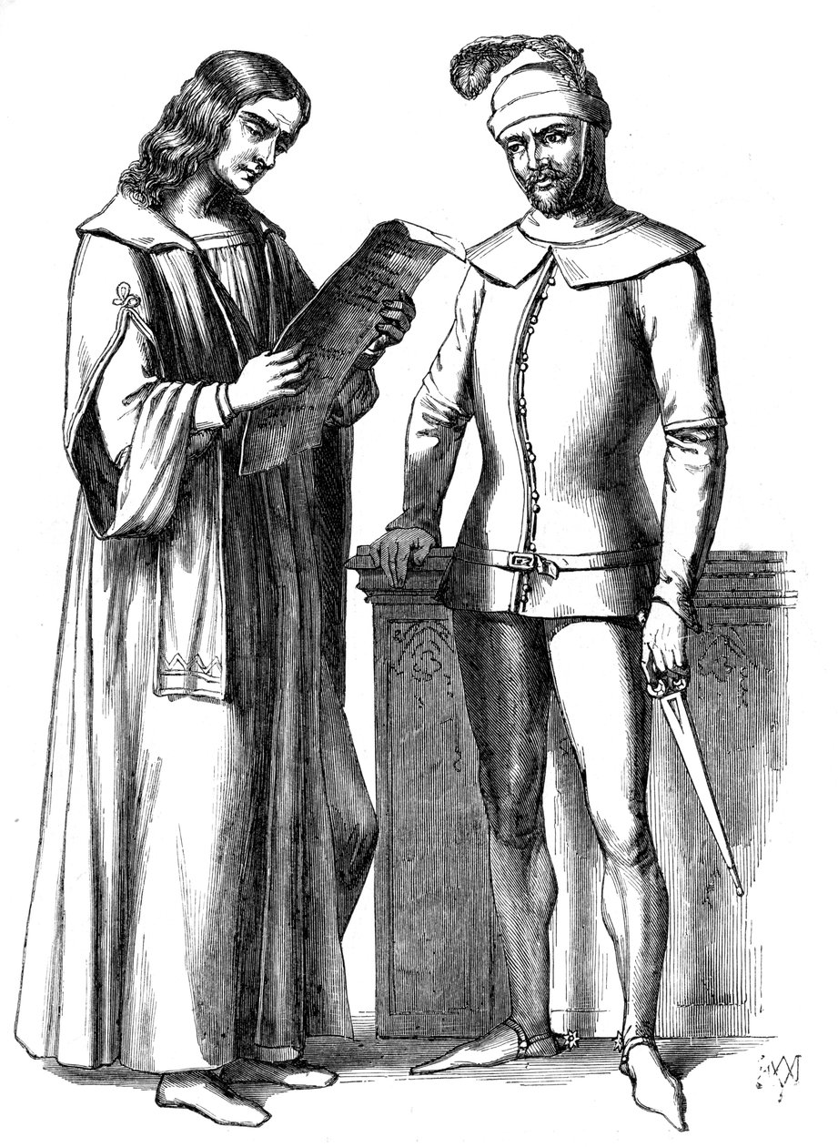 Italienska dräkter från 1400-talet 1849 av Unbekannt