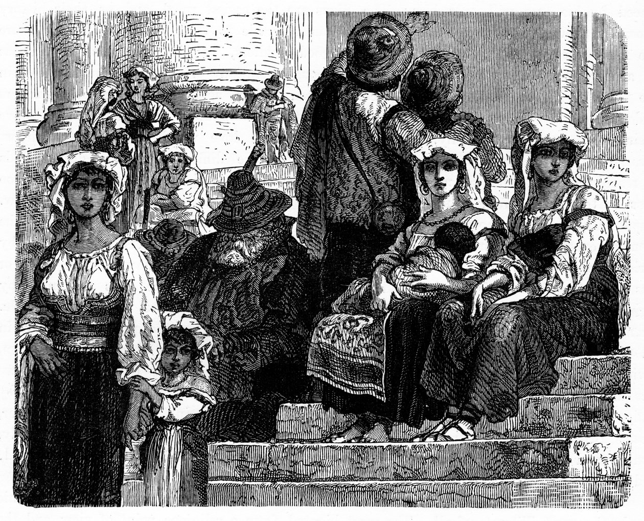 Italienska bönder, c1890 av Unbekannt