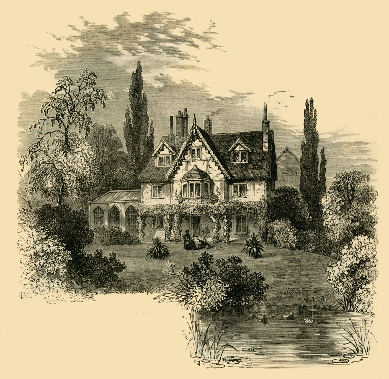 Ivy Cottage, Highgate, 1825, c1876. av Unbekannt