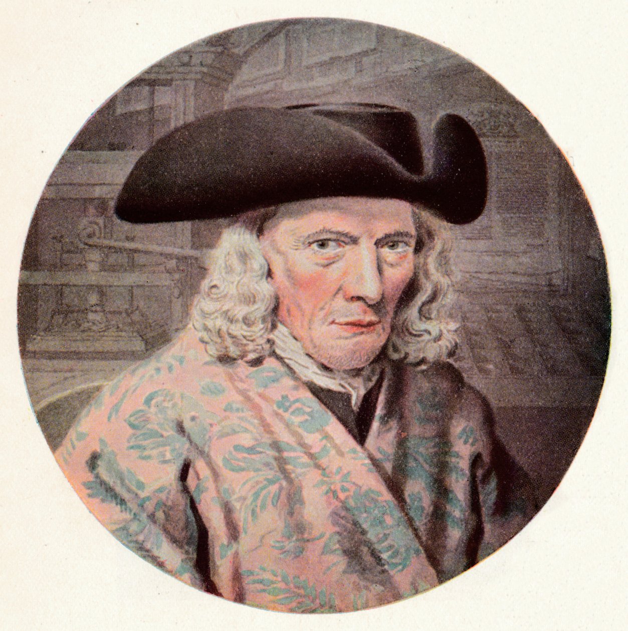 Izaak Enschede 1681-1761, grundare av tryckeriet Royal Joh. Enschede, c1700-talet av Unbekannt