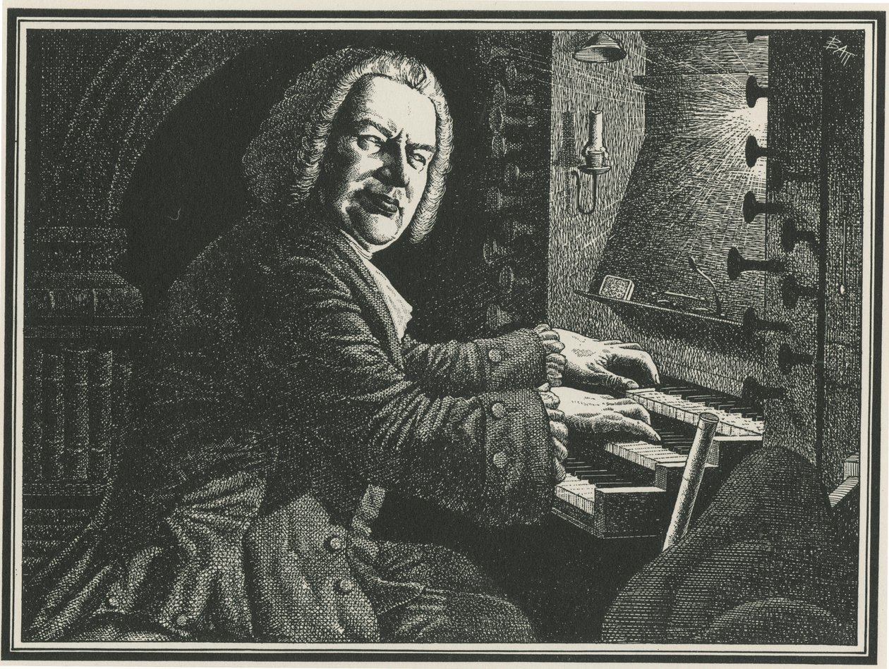 JS Bach av Unbekannt