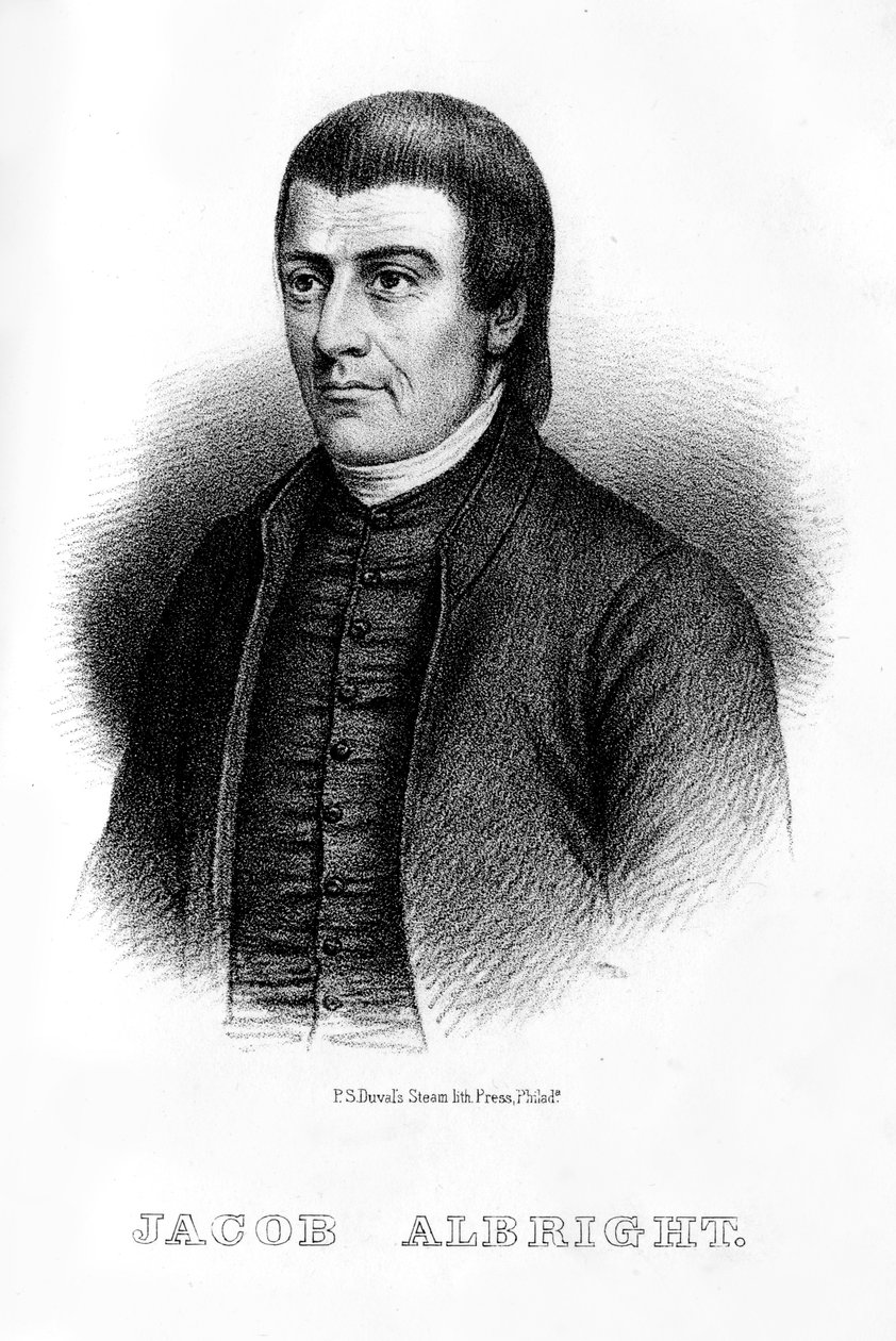 Jacob Albright, amerikansk kristen ledare, 1854 av Unbekannt